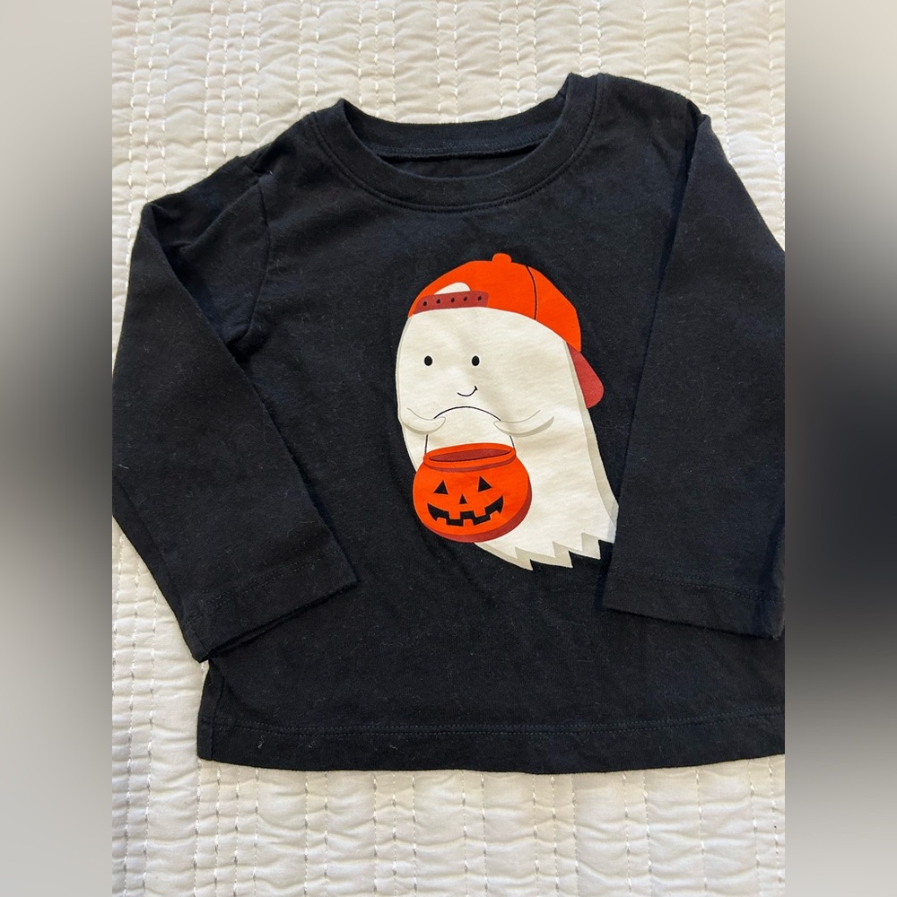 BabyGap Halloween Long Sleeve Tee with Ghost Size 12-18 Mos